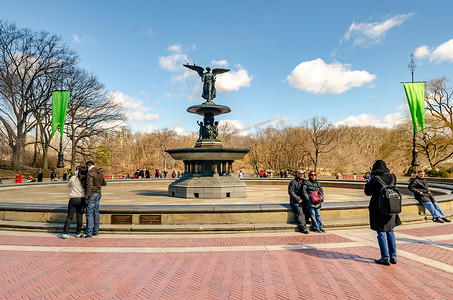 贝塞斯达喷泉与水之天使雕塑，纽约中央公园