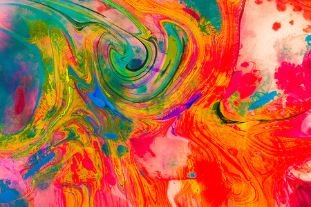 抽象垃圾艺术背景纹理与彩色油漆 splas