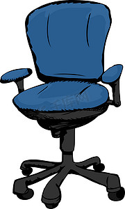 蓝色人体工学工作椅