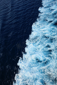 q摄影照片_波浪抽象背景壁纸视图从船舶现代高 q