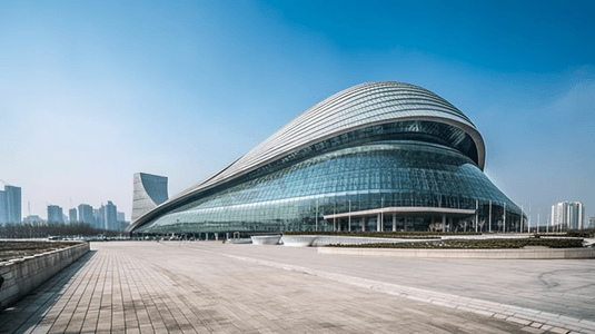 上海国家会展中心建筑外观全景图