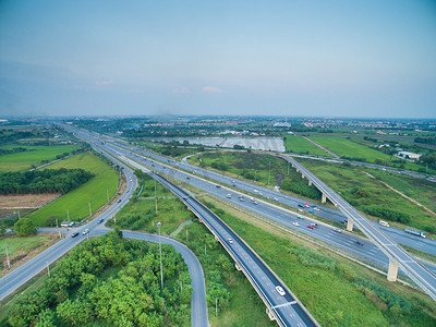 高速公路鸟瞰图