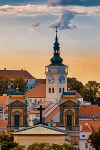 米库洛夫市和城堡，捷克共和国