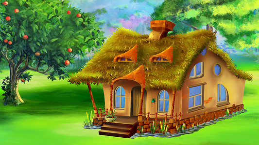童话卡通森林房子8