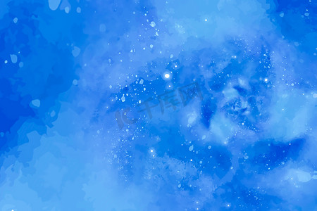 星空能量摄影照片_带有漩涡设计迷幻形状的星空蓝色背景图