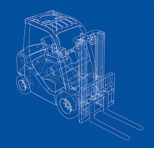 叉车概念。 