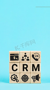 客户关系管理摄影照片_概念 CRM 或客户关系管理。