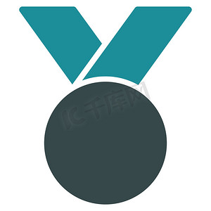 陆军军标摄影照片_竞争与成功双色图标集的陆军奖章图标