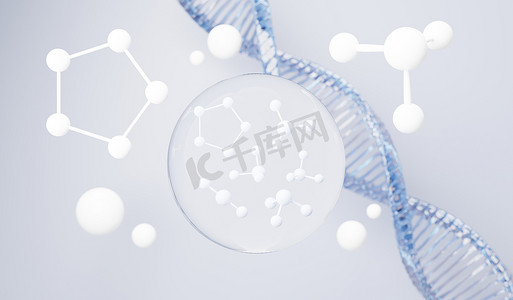 侧细胞或分子中简单化学键的 3D 渲染。