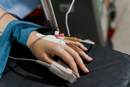医疗传感器摄影照片_用于外科手术麻醉的导管医疗器械。