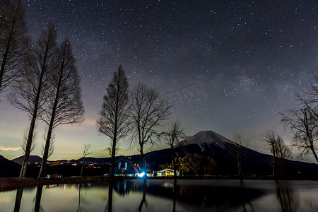 富士山与星和银河