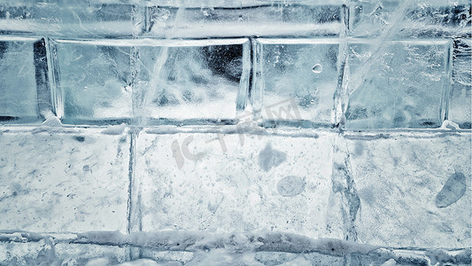 北极冰屋的冰墙。