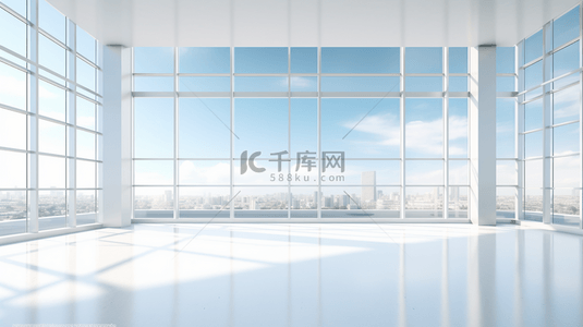 苏州地标建筑背景图片_白色建筑空间立体3D场景办公室