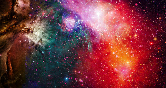 宇宙摄影照片_空间背景与星尘和闪亮的星星。
