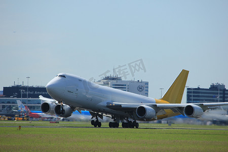 荷兰阿姆斯特丹 — 2017年7月9日：N856GT极地航空货运波音747