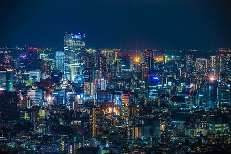 城市日本摄影照片_从都厅展望台看到的东京夜景