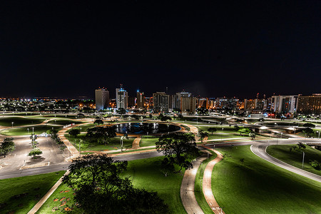 巴西首都巴西利亚的夜景