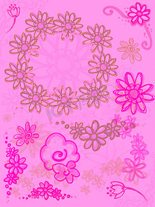 紫色创意花朵摄影照片_柔和的粉红色上亮粉色紫色花朵