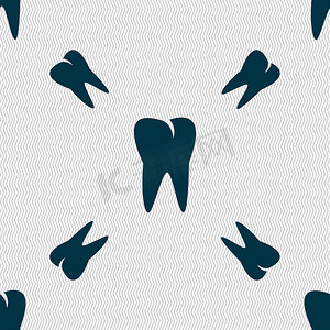 牙科元素摄影照片_牙齿图标。