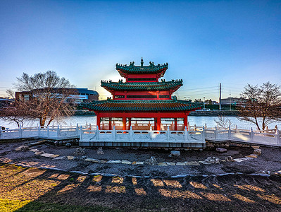 爱荷华州市中心得梅因周围的风景