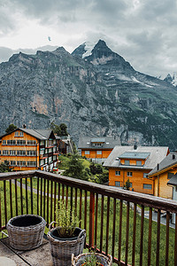 房屋风景摄影照片_瑞士，少女峰。