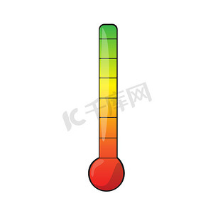 指示图标摄影照片_卡通指示温度计。