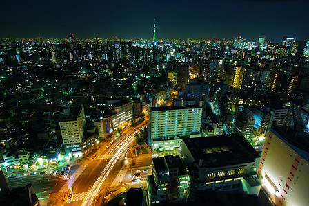 市民中心摄影照片_天空树和东京市