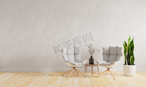 沙发摄影照片_现代客厅在家有复制空间墙壁背景。