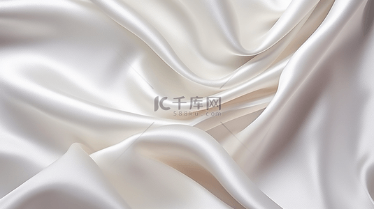 白布背景抽象带着柔和波浪, 奢华的白色布料。