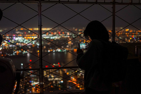 拍摄纽约夜景的人