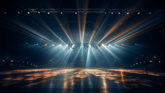 黑色背景,聚焦点光线.