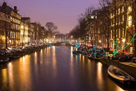 荷兰阿姆斯特丹 — 2016年1月4日：灯光节