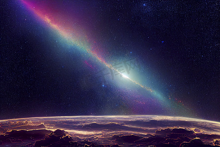 宇宙景观，色彩缤纷的科幻壁纸与无尽的外太空。
