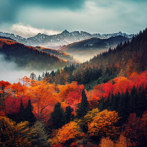 秋天的山林