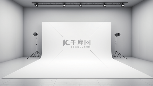 灰色墙面样机背景图片_工作室墙面及地面背景产品展示，提供内容设计的展示空间，矢量插图。