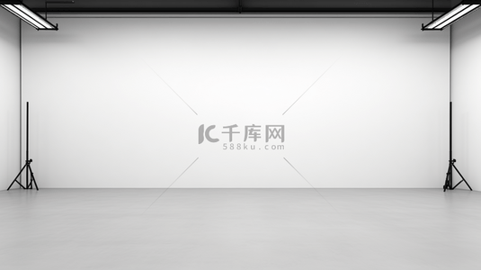 空间光影3d背景图片_这是一个抽象的白色墙壁光影背景，3D渲染的成果。