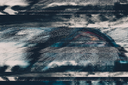 电脑壁纸摄影照片_独特的设计抽象数字像素噪声毛刺错误视频损坏
