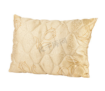 织物郁金香花卉图案枕头的精美设计隔离