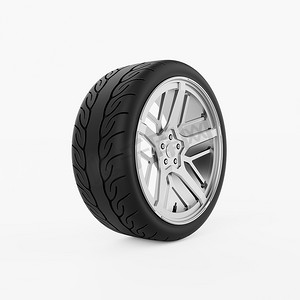 汽车轮胎或轮胎车轮在孤立的白色背景上。