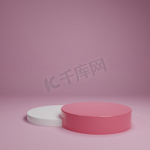 白色粉红色柔和的产品站在背景上。