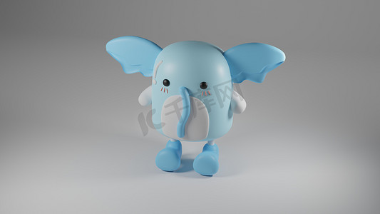 3d动物玩具摄影照片_3D 插图玩具动物最小背景现代时尚设计。
