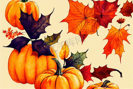 手绘美丽花朵摄影照片_由美丽的花朵和浆果制成的秋季组合物