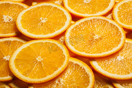 多彩的橙色水果片