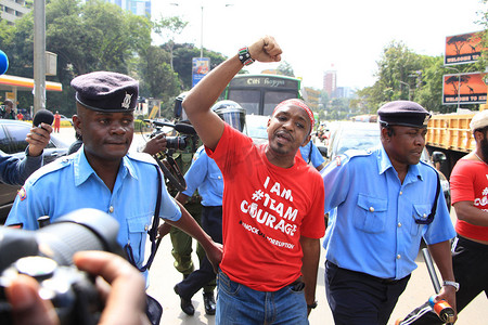 反腐倡廉教育摄影照片_肯尼亚 - 内罗毕 - 示威