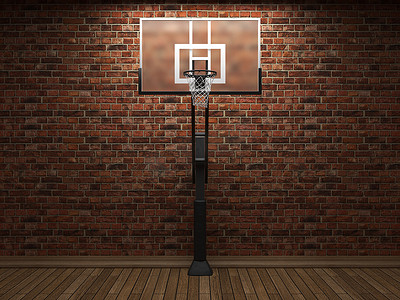 老砖墙和篮球