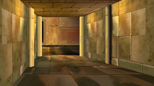 古埃及法老墓插图