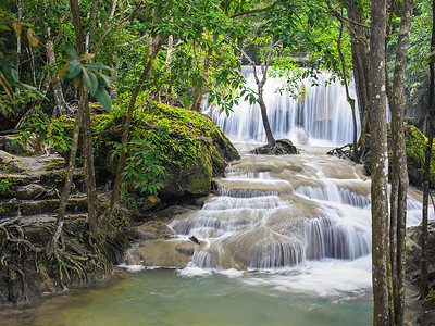 爱侣湾瀑布，北碧府，泰国
