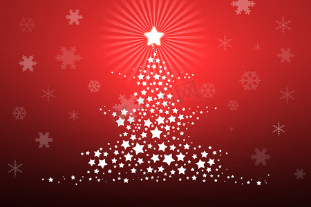 圣诞节背景，圣诞树的轮廓