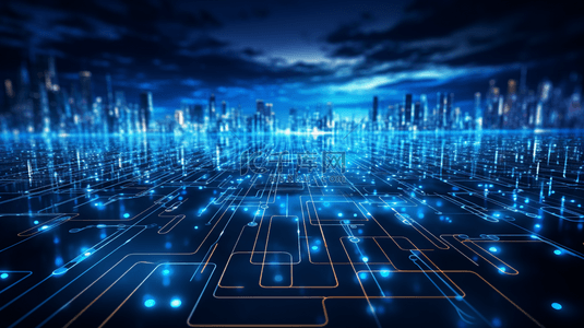 数字化管理系统背景图片_科技蓝色数字城市网络