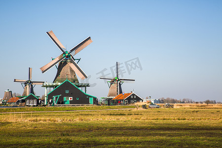 荷兰豆icon摄影照片_阿姆斯特丹的老荷兰磨坊